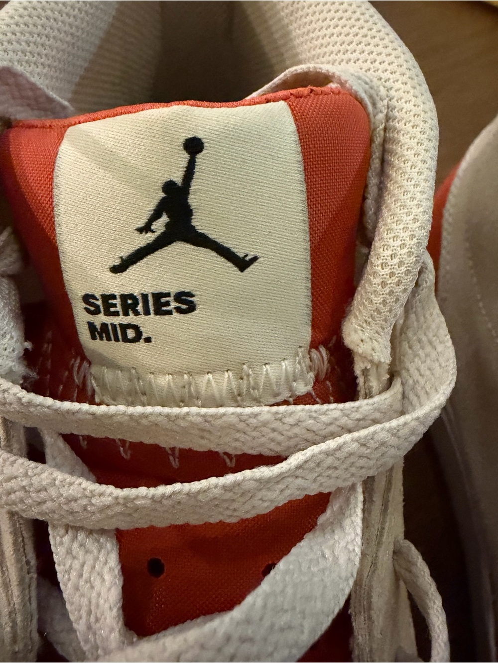 Jordan Men’s ' Series Mid Sneakers in Orange and Cream - Picture 3 of 11